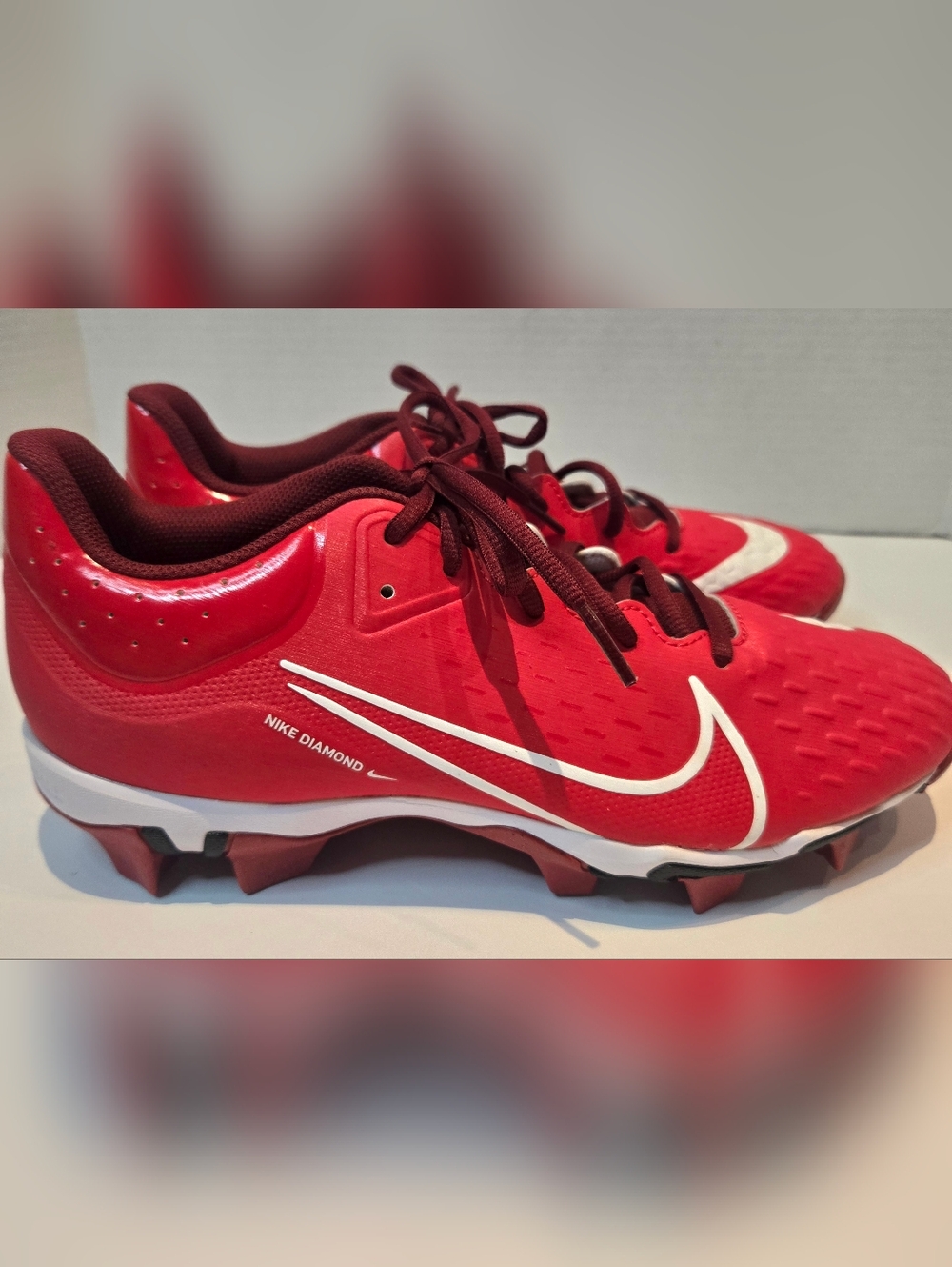 Nike Red White Women's Athletic Cleats